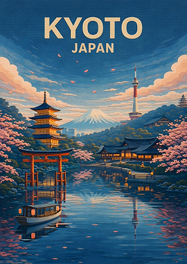 Kyoto Japan Travel Poster