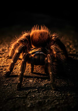 Tarantula on the ground