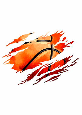 Torn Basketball Graphic