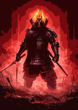Fiery Samurai Warrior nioh