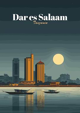 Dar es Salaam Skyline with Boats