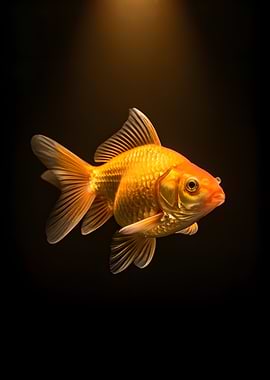 Golden Fish in Dark Water
