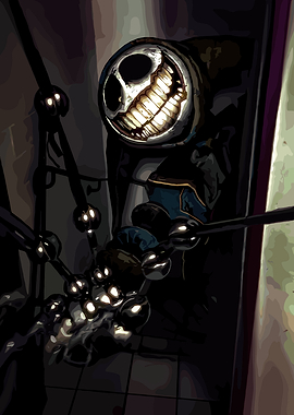 Creepy Character with Wide Grin