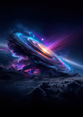 Cosmic Galaxy Nebula