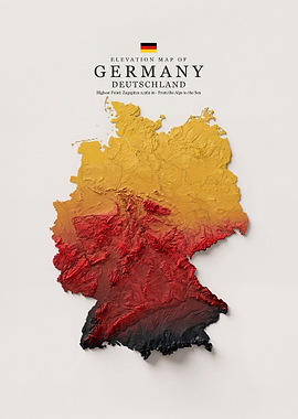 Elevation Map of Germany