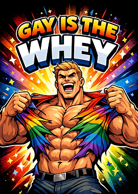 Gay is the Whey (Gay protein artwork)