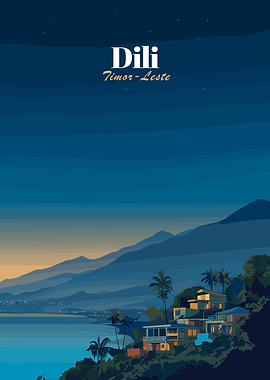 Dili Timor-Leste Travel Poster