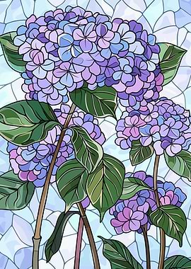 Stained Glass Hydrangeas