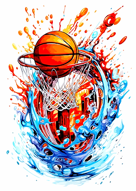Basketball Splash Art
