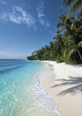 Tropical Beach Paradise with Turquoise Water