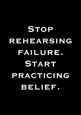 Inspirational Quote on Black Background