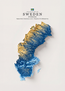 Elevation Map of Sweden