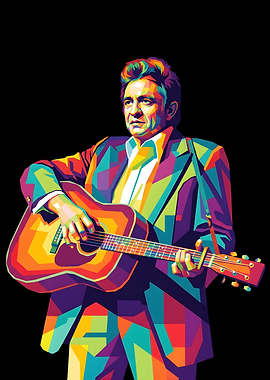 Johnny Cash Playing Guitar