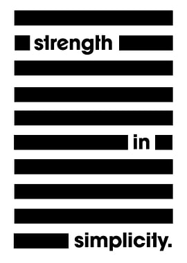 Strength in Simplicity Text Art