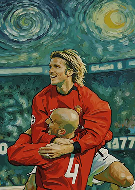 Footballers in Van Gogh Style