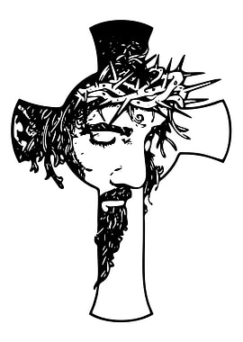 Jesus Christ Crown of Thorns Cross