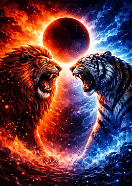 Lion and Tiger Clash