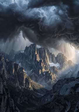 Dramatic Mountain Storm
