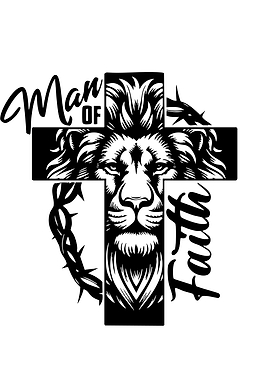 Lion of Faith Cross Art