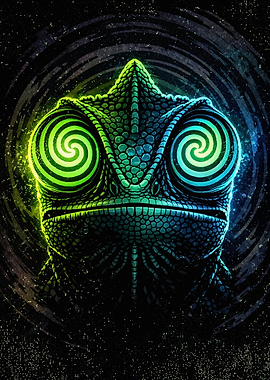 Psychedelic Chameleon Eyes
