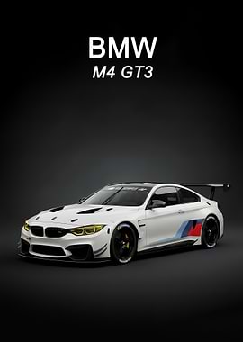 sport BMW M4 GT3 Race Car poster