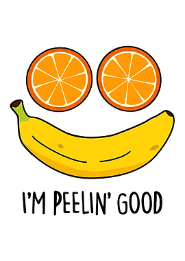 Funny Fruit Face with Text