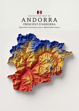 Andorra Elevation Map