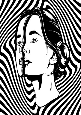 Psychedelic Portrait of a Woman