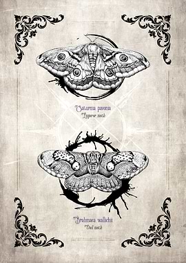 Vintage Moth Illustrations