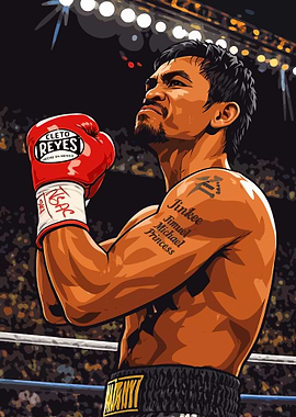 Manny Pacquiao Boxing Portrait