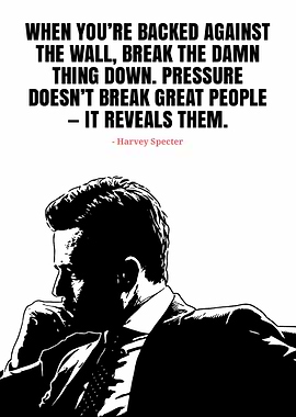 Harvey Specter Quote Art