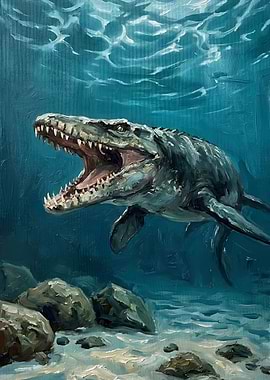 Mosasaurs Underwater Attack
