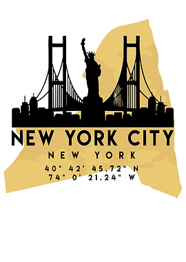 New York City Skyline Silhouette