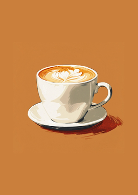 Latte Art Coffee Cup