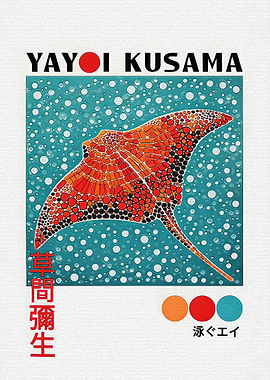 Yayoi Kusama Stingray Art