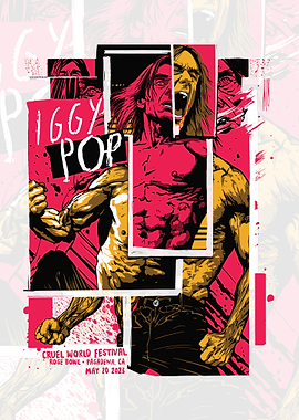 Iggy Pop Cruel World Festival Poster