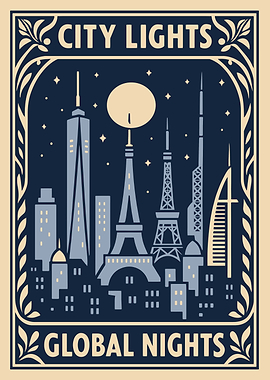 City Lights Global Nights Poster