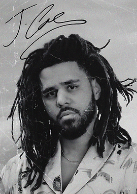 J. Cole Autographed Portrait