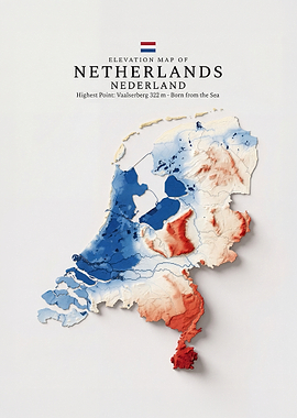 Elevation Map of the Netherlands