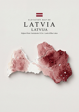 Elevation Map of Latvia