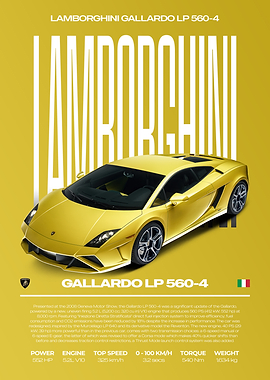 Lamborghini Gallardo LP 560-4 Car Poster