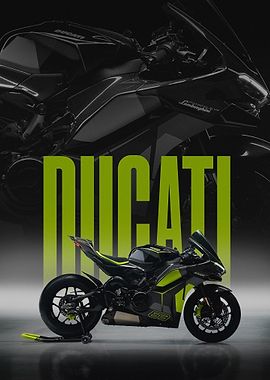 Ducati Motorcycle with Lamborghini Branding