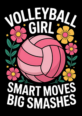 Volleyball Girl Smart Moves Big Smashes