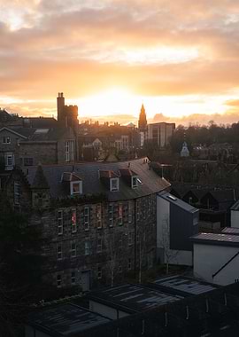 Sunset Over Dean Village, Edinburgh