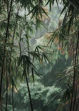 Bamboo Forest in the Rain