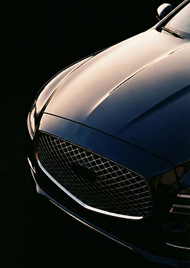 Luxury Car Front Grille Close-up