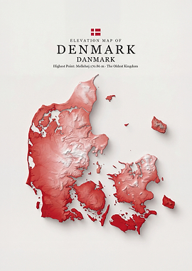 Elevation Map of Denmark