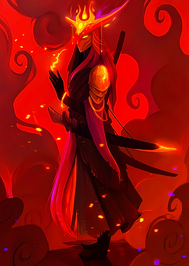 Fiery Samurai Warrior