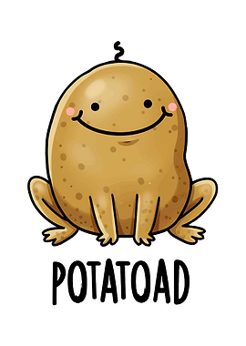 Cute Potato Toad Character