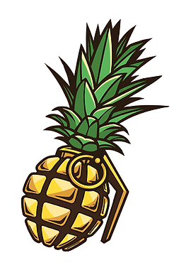Pineapple Grenade Illustration